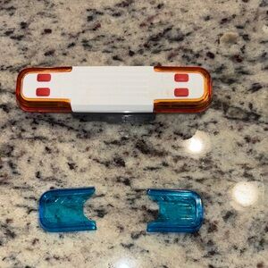 Bruder Siren White and Orange LED Light with Blue Covers